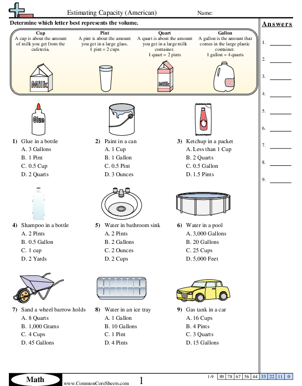 Grade 5 Math Worksheet Convert Metric Weights And Volumes K5 Learning Volume And Capacity